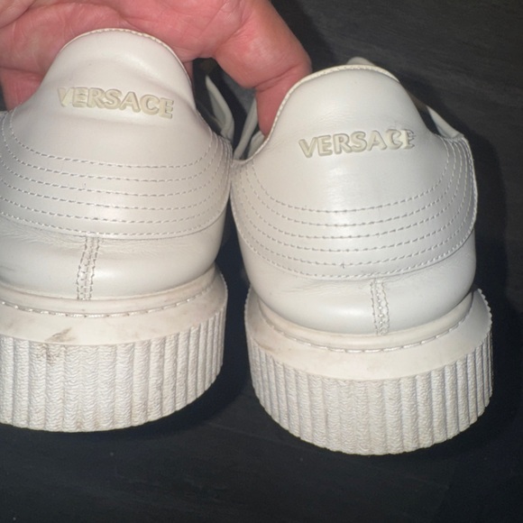 Versace White Large Medusa Head Sneakers - Picture 6 of 8